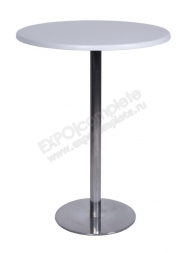 Стол барный d 80 cm. белый или серый (пластик)