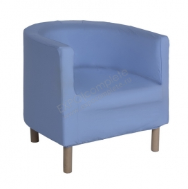 Кресло полукруглое голубое