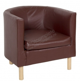 Кресло полукруглое коричневое