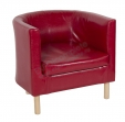 Кресло полукруглое красное